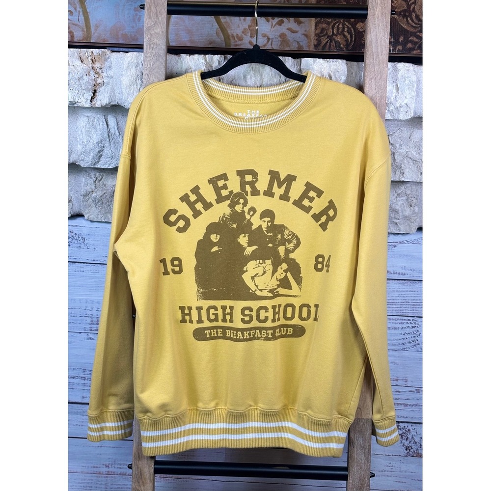 The Breakfast Club Shermer High School 1984 Graphic Sweatshirt Yellow Large